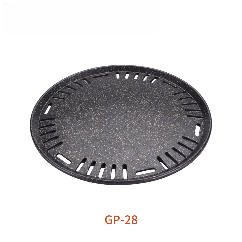 Outdoor Camping Korea - Aluminium Ronde Bbq-plaat Non-stick Tafelbarbecue Grillpan