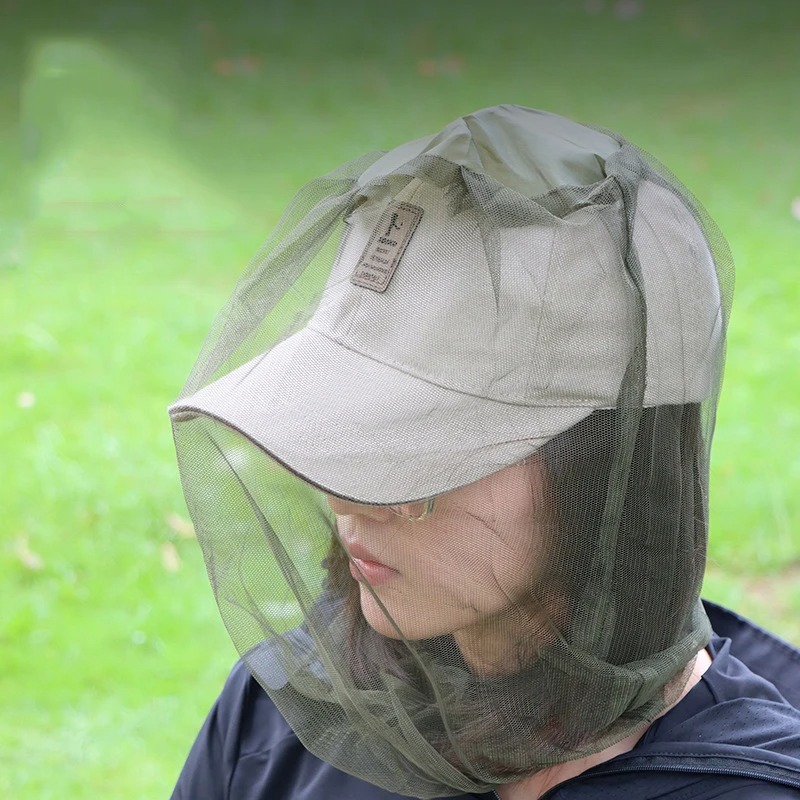 Outdoor Camping Mosquito Net - 1PC Outdoor Vissen Muskietennethoed, Ademend Mesh