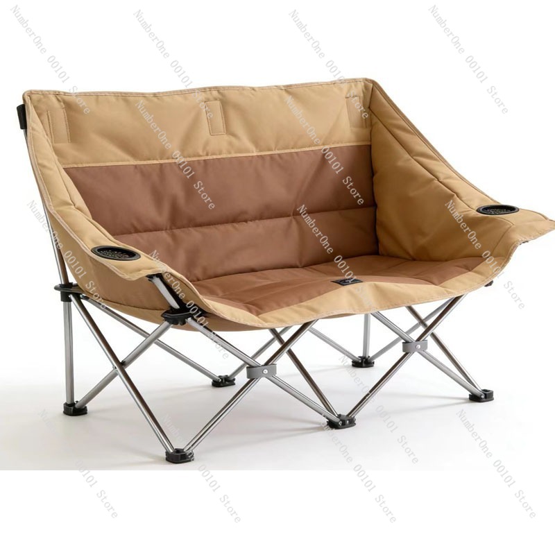 Outdoor Camping Folding Chair - Draagbare opvouwbare dubbele campingstoel voor buiten,