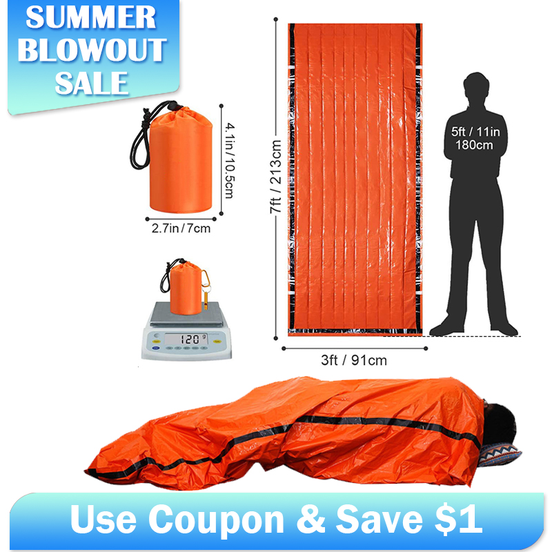 Outdoor Camping Sleeping Bag - Mylar-slaapzak voor noodgevallen Thermisch waterdicht -