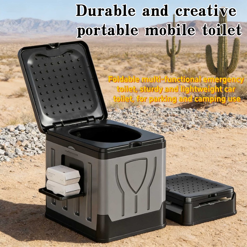Outdoor Camping Toilet - Draagbare auto-opklaptoilet jungle camping noodtoilet auto