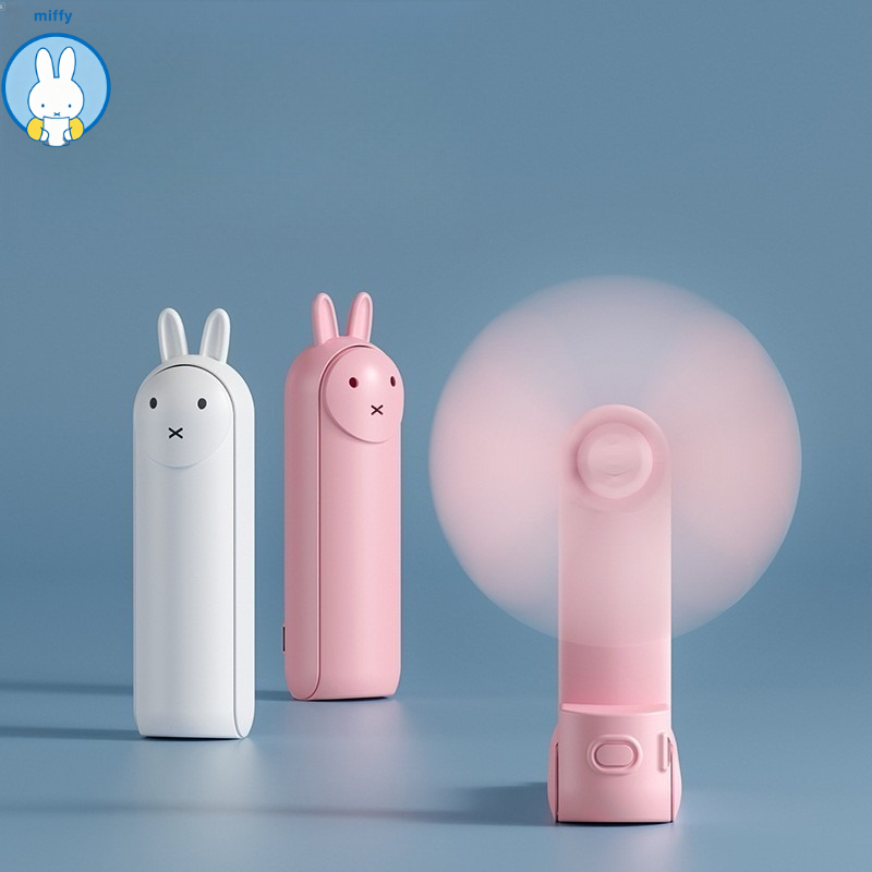Outdoor Camping Fan - Kawaii Miffy opvouwbare handventilator USB oplaadbaar