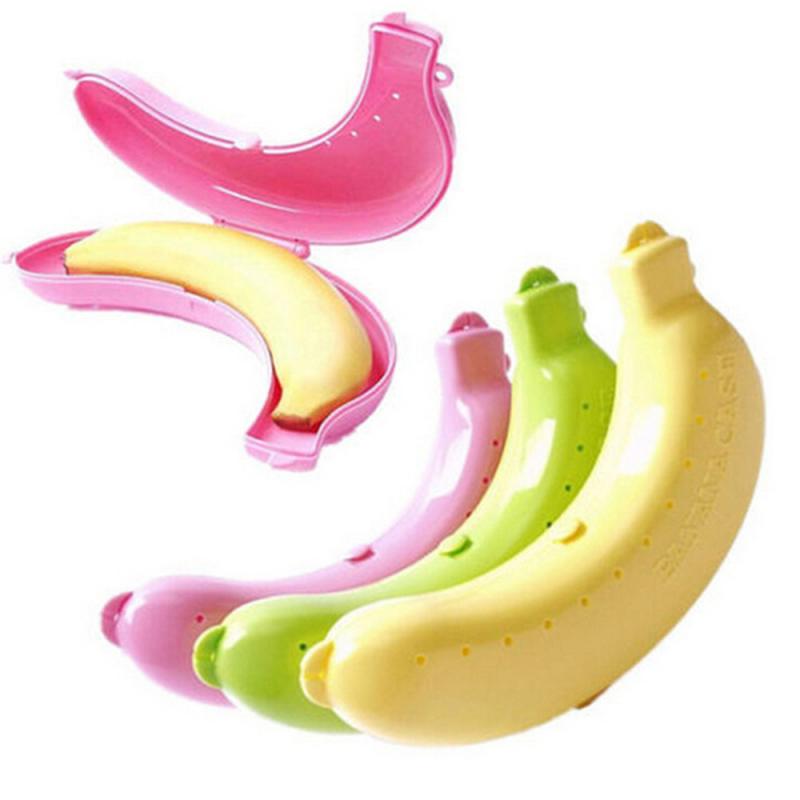 Outdoor Camping Kitchen Ideas - Creatieve plastic banaanopslagcontainer, voedselbox voor buitenreizen,