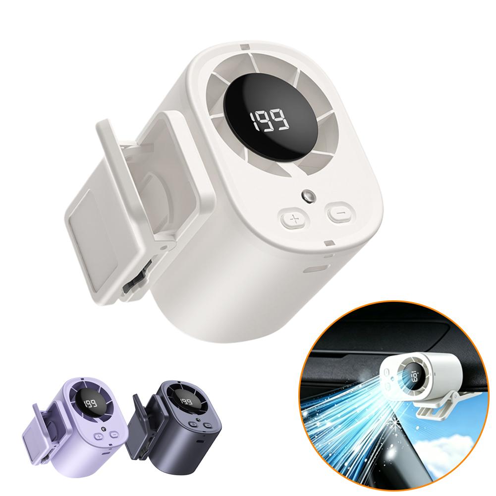 Outdoor Camping Fan - Draagbare clip-on ventilator met LED-display, USB