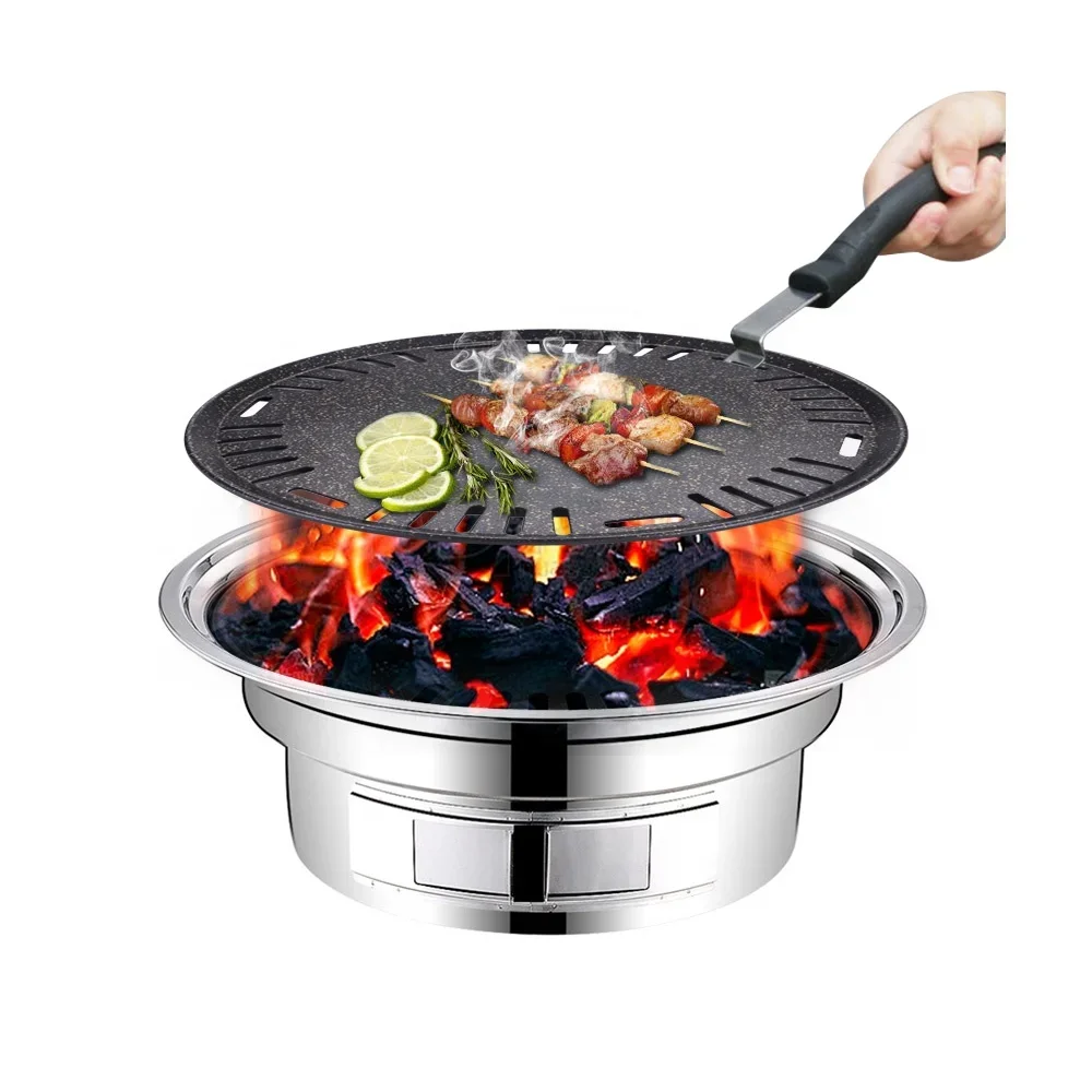 Aluminium ronde bbq plaat non- - Outdoor Camping Korea recensie en prijs