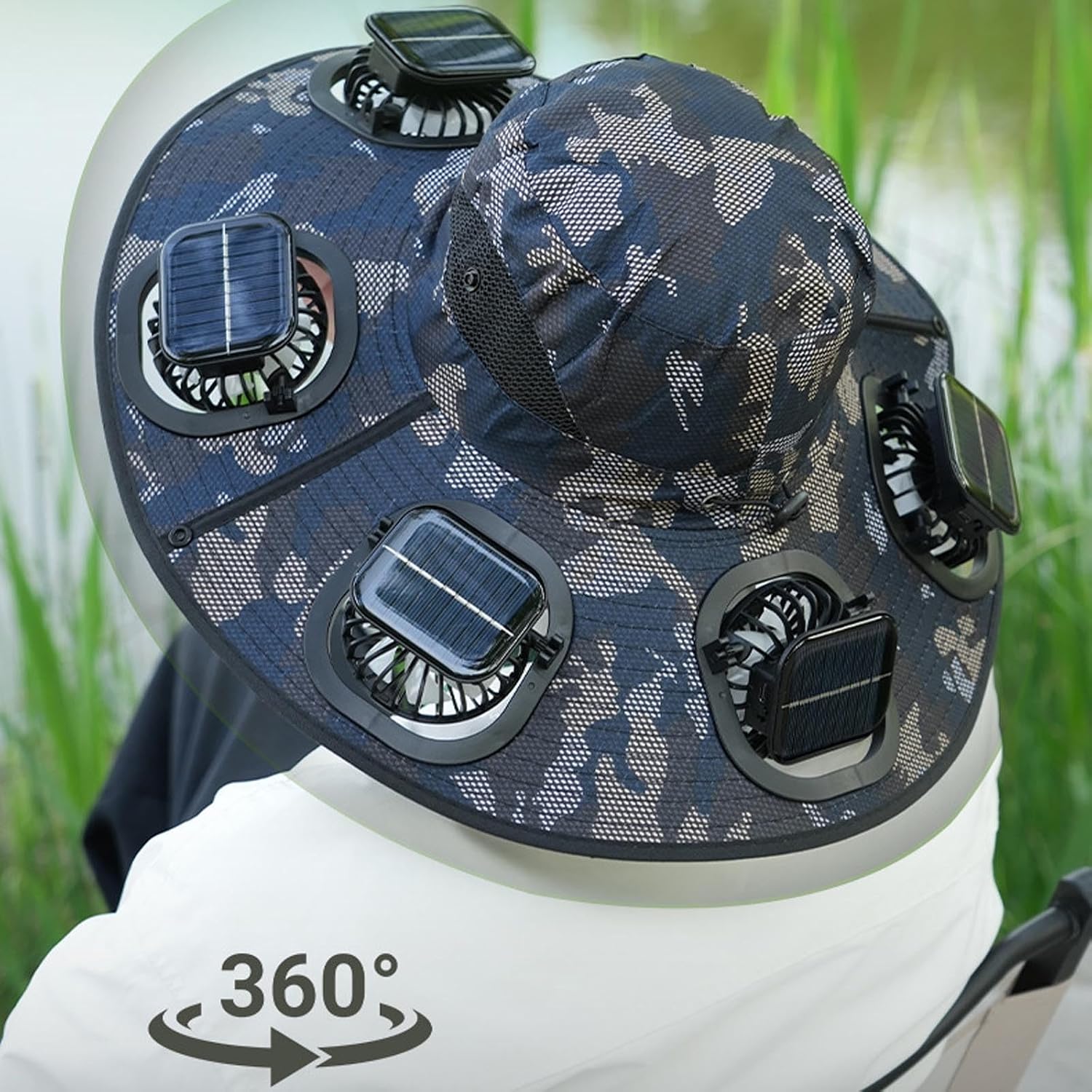 Zonnehoed met 6 ventilatoren,  - Outdoor Camping Fan recensie en prijs